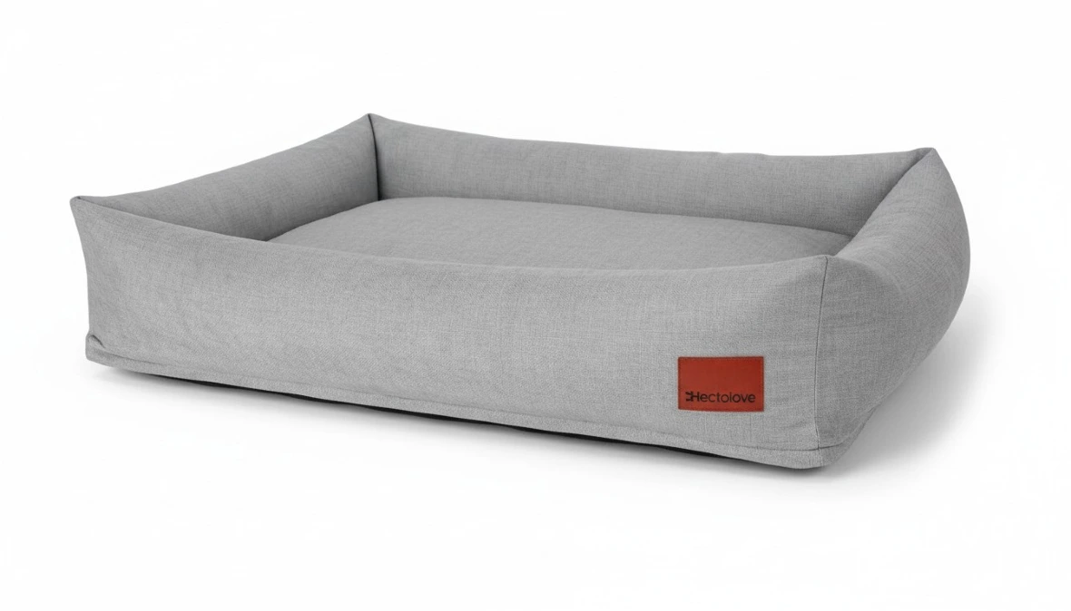 legowisko dla psa szare