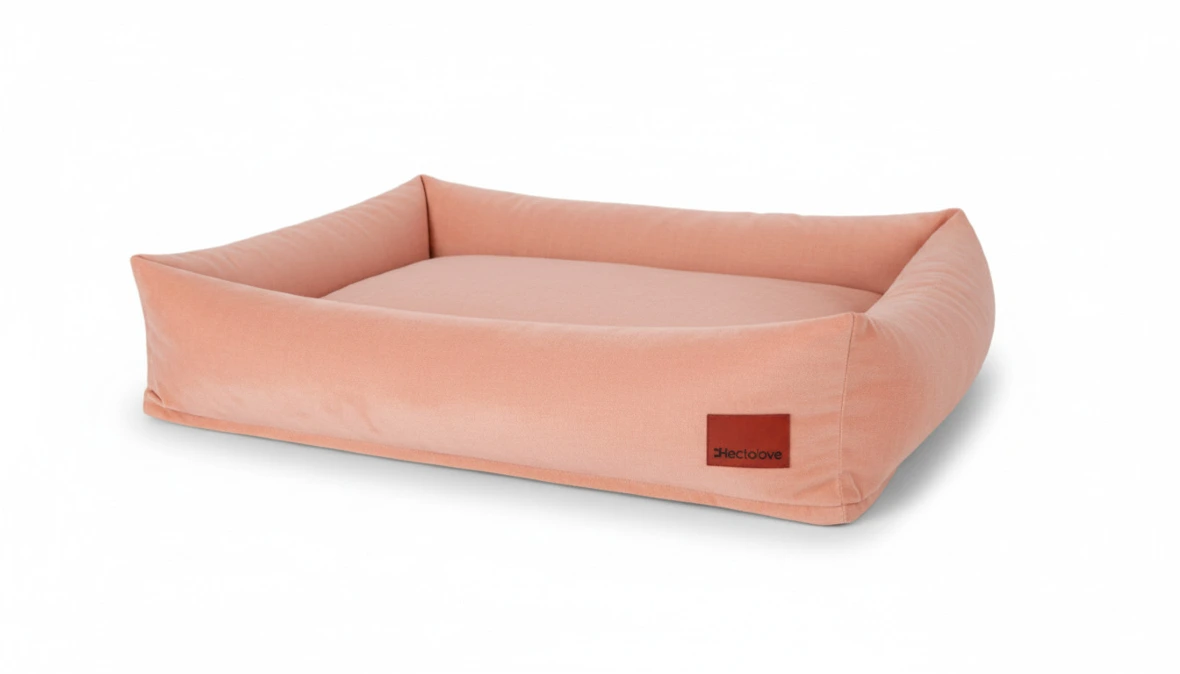 legowisko dla psa pudrowy róz