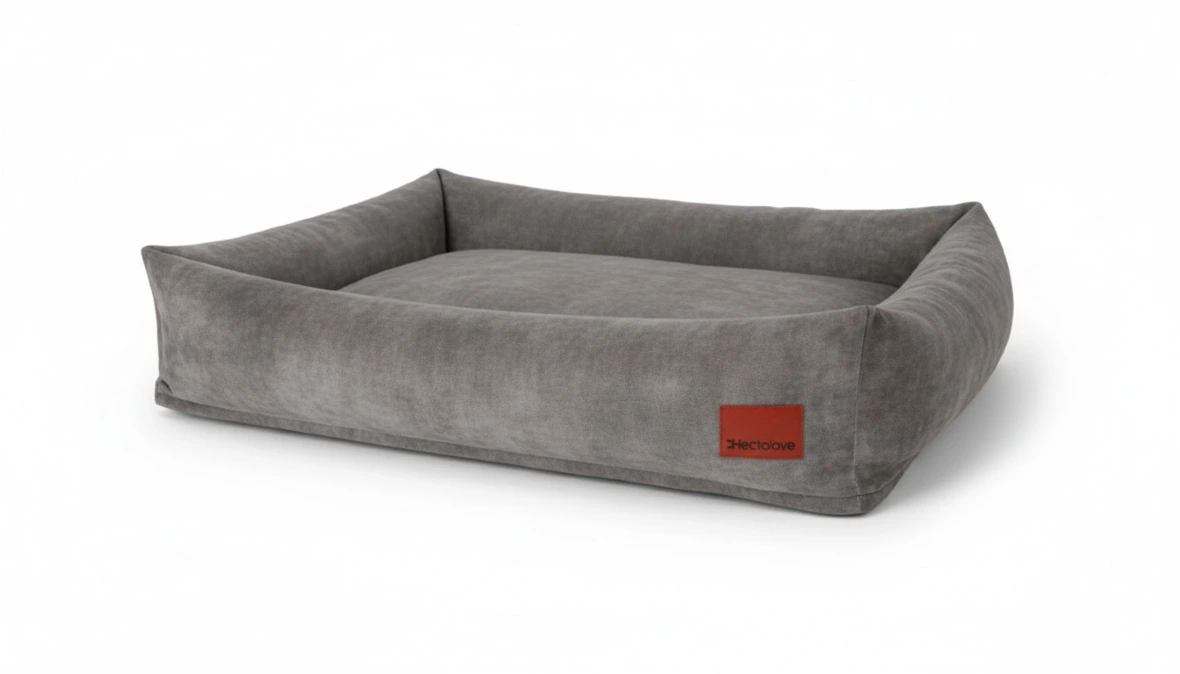 legowisko dla psa szare