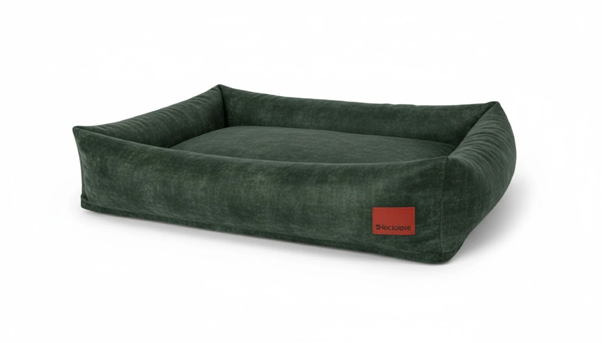 legowisko dla psa butelkowa zieleń