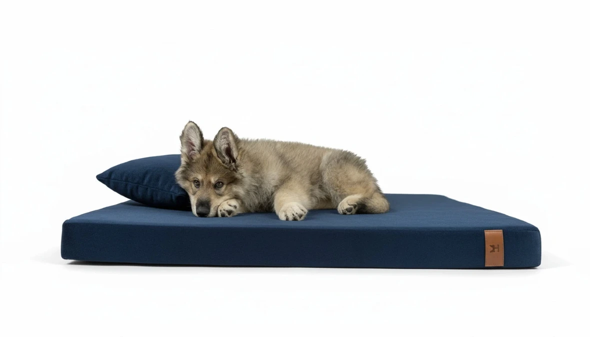 materac ortopedyczny dla psa z poduszka granat