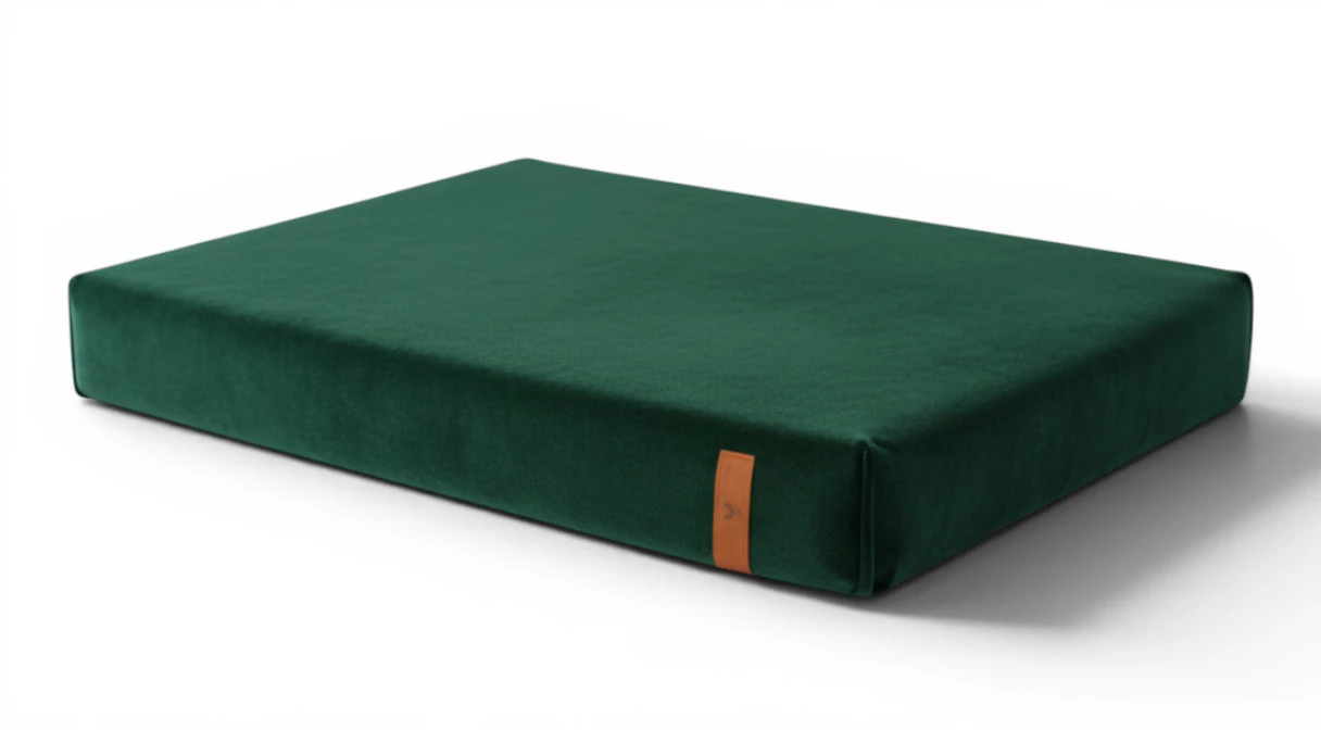 posłanie ortopedyczne dla psa butelkowa zieleń.webp