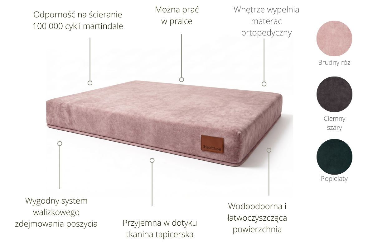 Płaski materac ortopedyczny dla psa Nuvola Autumn 13 cm